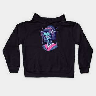 Cyber geisha japanese Kids Hoodie